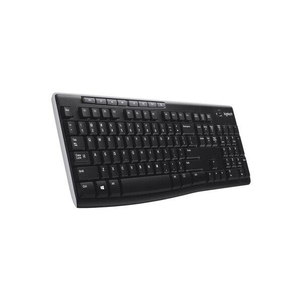 Logitech K270, Volle Größe (100%), Kabellos, RF Wireless, QWERTY, Schwarz