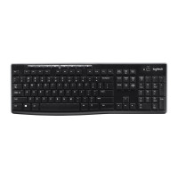 Logitech K270, Volle Größe (100%), Kabellos, RF Wireless, QWERTY, Schwarz