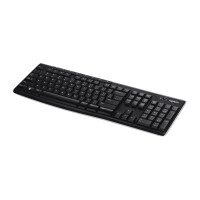 Logitech K270, Volle Größe (100%), Kabellos, RF Wireless, QWERTY, Schwarz
