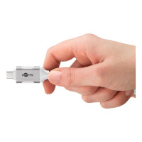 Goobay 74177, 3 m, Cat6, F/UTP (FTP), USB C, RJ-45, Weiß