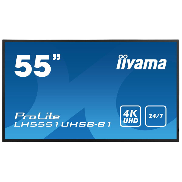 Iiyama LH5551UHSB-B1, Interaktiver Flachbildschirm, 137,2 cm (54"), IPS, 3840 x 2160 Pixel, 24/7