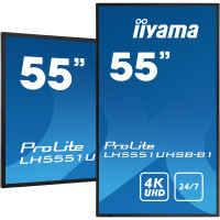 Iiyama LH5551UHSB-B1, Interaktiver Flachbildschirm, 137,2 cm (54"), IPS, 3840 x 2160 Pixel, 24/7