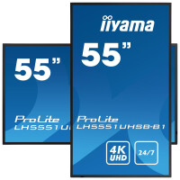 Iiyama LH5551UHSB-B1, Interaktiver Flachbildschirm, 137,2 cm (54"), IPS, 3840 x 2160 Pixel, 24/7