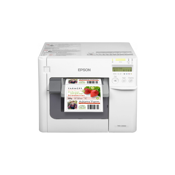 Epson TM-C3500, Tintenstrahl, 720 x 360 DPI, 103 mm/sek, Kabelgebunden, Weiß