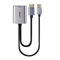 Lindy 43347, Grau, Aluminium, 0,3 m, 3840 x 2160 Pixel, 60 Hz, 18 Gbit/s