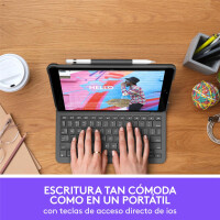 Logitech Slim Folio, QWERTY, Spanisch, 1,7 cm, 1,5 mm, Apple, iPad (7th gen)