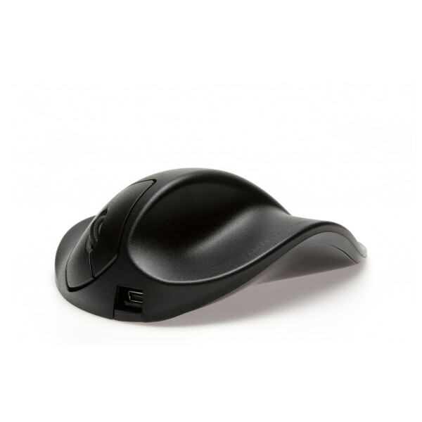 Bakker HandShoeMouse Righthanded Small, rechts, Optisch, USB Typ-A, 1000 DPI, Schwarz