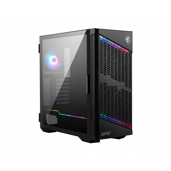 MSI MPG VELOX 100P AIRFLOW, Midi Tower, PC, Schwarz, ATX, Gaming, 3x 120 mm