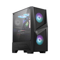 MSI MAG FORGE 100R, Midi Tower, PC, Schwarz, Transparent,...