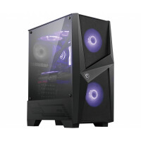 MSI MAG Forge 100M, Midi Tower, PC, Schwarz, Transparent,...