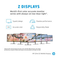 HP Z24n G3, 61 cm (24"), 1920 x 1200 Pixel, WUXGA, LED, 5 ms, Silber