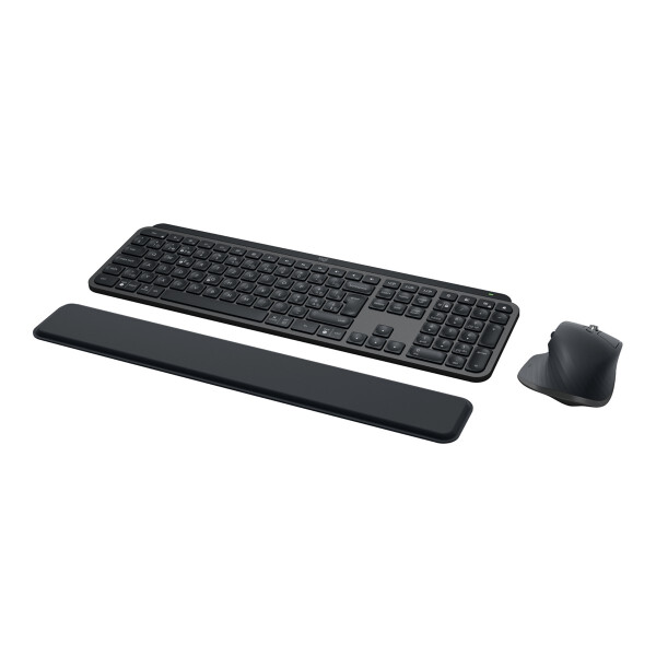 Logitech 920-011608, Kabellos, RF Wireless + Bluetooth, Scherenschalter, QWERTZ, LED, Graphit