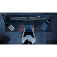 Logitech 920-011608, Kabellos, RF Wireless + Bluetooth, Scherenschalter, QWERTZ, LED, Graphit