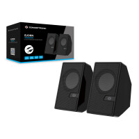 Conceptronic BJORN 2.0-Kanal-Computer-Lautsprecher mit Bluetooth, 6W, 2-Wege, 2.0 Kanäle, Verkabelt & Kabellos, 6 W, 160 - 13000 Hz, Schwarz