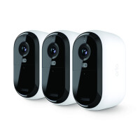 ARLO Essential 2K Outdoor Überwachungskamera, 3er Set, IP-Sicherheitskamera, Innen & Außen, Kabellos, FCC, CE, IC, EU RoHS, EU REACH, Decke/Wand, Schwarz, Weiß