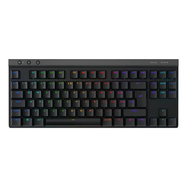 Logitech G G515 LIGHTSPEED TKL, Verkabelt & Kabellos, USB + RF Wireless + Bluetooth, Mechanischer Switch, QWERTZ, RGB-LED, Schwarz