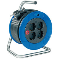 Brennenstuhl BN-HASP06, 15 m, Blau, Schwarz, Metall, Kunststoff, 4 AC-Ausgänge