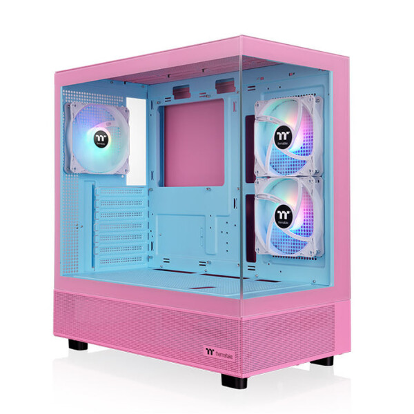 Thermaltake View 270 Plus TG, Midi Tower, PC, Pink, ATX, EATX, micro ATX, Mini-ITX, SPCC, Gehärtetes Glas, Gaming