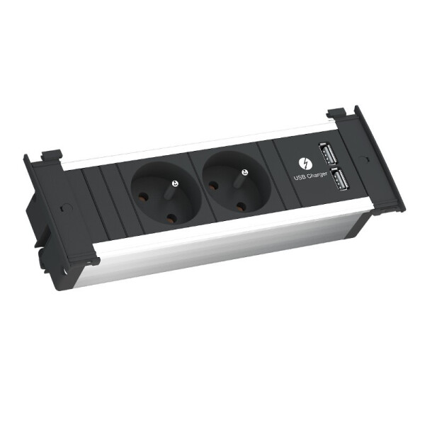 Bachmann Kapsa, Typ F, USB 2.0, Schwarz, Aluminium, 5,2 V, 2,15 A
