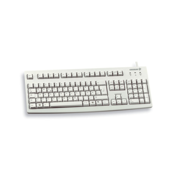 Cherry G83-6105LUNGB-0, Volle Größe (100%), Kabelgebunden, USB, Mechanischer Switch, QWERTY, Grau