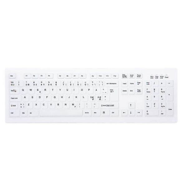 Cherry AK-C8100F-FU1-W/NOR, Kabellos, RF Wireless, Membran Key Switch, QWERTY, Weiß