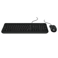 Incase Designed by Microsoft Wireless Tastatur- und Mausset 600, Volle Größe (100%), Kabelgebunden, USB, QWERTY, Schwarz, Maus enthalten