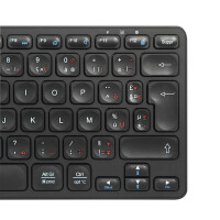 Targus AKB862FR, Kabellos, Bluetooth, AZERTY, Schwarz