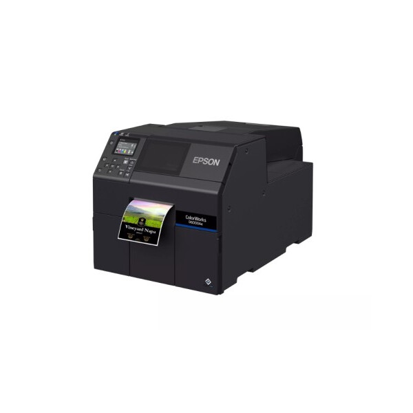 Epson ColorWorks D6000 dye inc Cutter Disp. USB Ethernet schwarz - Etiketten-/Labeldrucker - Tintenstrahldruck