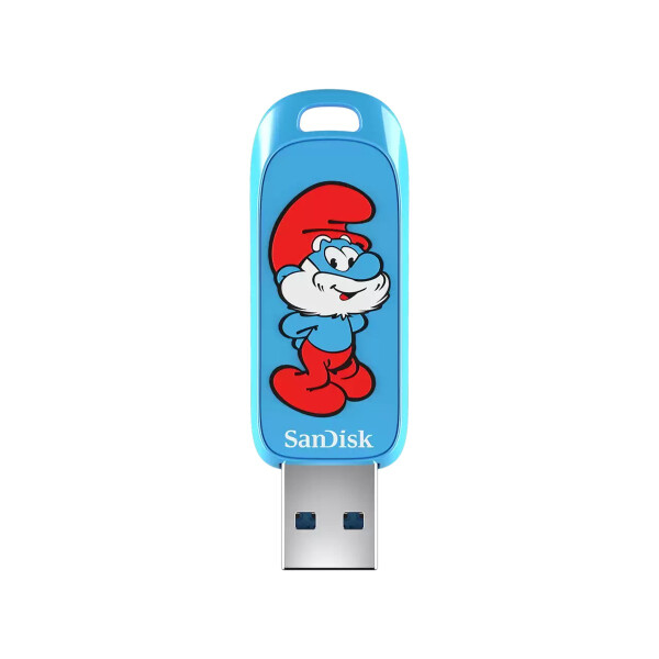 SanDisk Smurf, 64 GB, USB Typ-A, 3.2 Gen 1 (3.1 Gen 1), 130 MB/s, Ohne Deckel, Blau