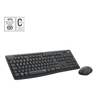 Logitech MK295 Silent, Kabellos, RF Wireless, QWERTZ, Graphit, Maus enthalten