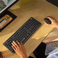 Logitech MK295 Silent, Kabellos, RF Wireless, QWERTZ, Graphit, Maus enthalten