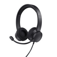 Trust HS-260, Kabelgebunden, Büro/Callcenter, Kopfhörer, Schwarz