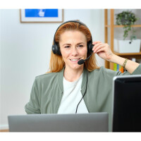 Trust HS-260, Kabelgebunden, Büro/Callcenter, Kopfhörer, Schwarz