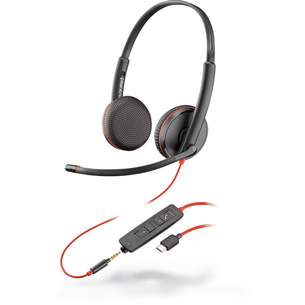 Poly Blackwire C3225, Kabelgebunden, Büro/Callcenter, 20 - 20000 Hz, 121 g, Kopfhörer, Schwarz