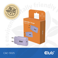 Club 3D Lifestyle Ladegerät USB-C 30Watt 2Stk lila...