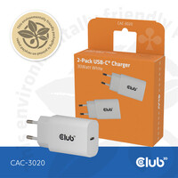 Club 3D Lifestyle Ladegerät USB-C 30Watt 2Stk...