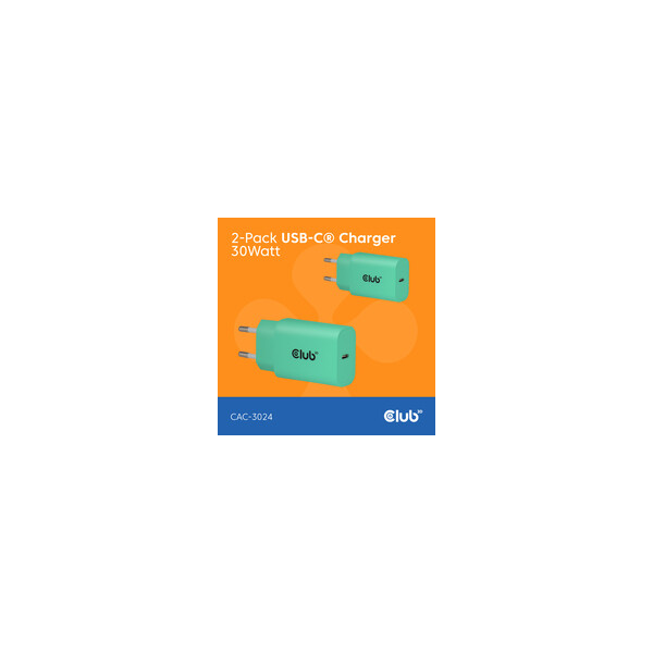 Club 3D CAC-3024 USB Ladegerät 30 W Grün Innenbereich