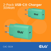Club 3D Lifestyle Ladegerät USB-C 30Watt 2Stk...