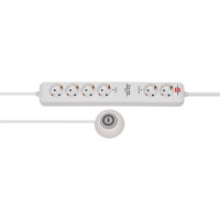 Brennenstuhl EL CSP 24 DE 3676, 6 AC-Ausgänge, Typ E, 230 V, 50 Hz, Weiß, 1,2 m