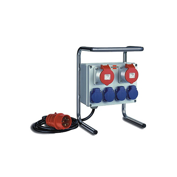 Brennenstuhl 1153750, 2 m, Schwarz, Blau, Rot, Silber, 6 AC-Ausgänge, 16 A, 2,6 kg, Schwarz