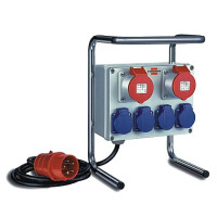 Brennenstuhl 1153750, 2 m, Schwarz, Blau, Rot, Silber, 6 AC-Ausgänge, 16 A, 2,6 kg, Schwarz