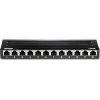 TRENDnet TC-P12C6AS, 10 Gigabit Ethernet, RJ-45, Gold,...