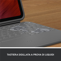 Logitech Rugged Folio, QWERTY, Italienisch, 1,8 cm, 1,2 mm, Apple, iPad (10th gen) Model: A2696, A2757, A2777