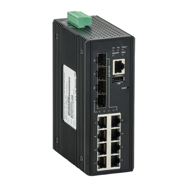 Barox LT-LPIGE-804GBTME, Managed, L3, Gigabit Ethernet (10/100/1000), Vollduplex, Power over Ethernet (PoE)