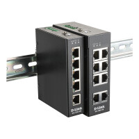 D-Link DIS-100E-8W, Unmanaged, L2, Fast Ethernet (10/100), Vollduplex, Rack-Einbau, Wandmontage