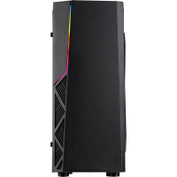 Inter-Tech B-02 RGB, Tower, PC, Schwarz, ATX, micro ATX, Acryl, Blau, Grün, Rot