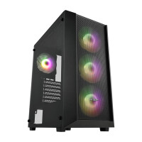 FSP CMT218, Midi Tower, PC, Schwarz, ATX, ITX, micro ATX,...