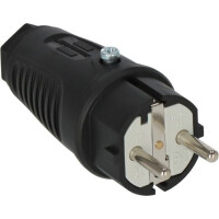 Brennenstuhl 1082040020, Type E/F, Schwarz, Gummi, IP54,...