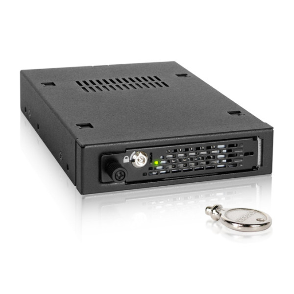 Icy Dock MB491SKL-B, 8,89 cm (3.5"), Carrier Panel, Schwarz, 2.5", SATA, Serial Attached SCSI (SAS), Metall