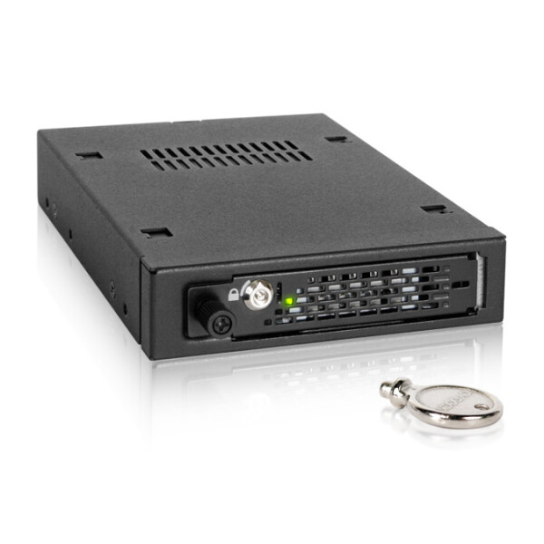 Icy Dock MB491SKL-B, 8,89 cm (3.5"), Carrier Panel, Schwarz, 2.5", SATA, Serial Attached SCSI (SAS), Metall